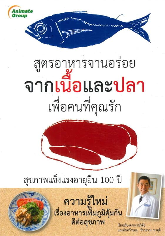 ปกหนังสือ สูตรอาหารจานอร่อยจากเนื้อและปลา