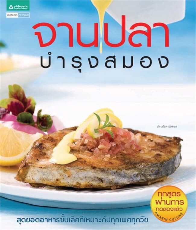 ปกหนังสือ จานปลาบำรุงสมอง