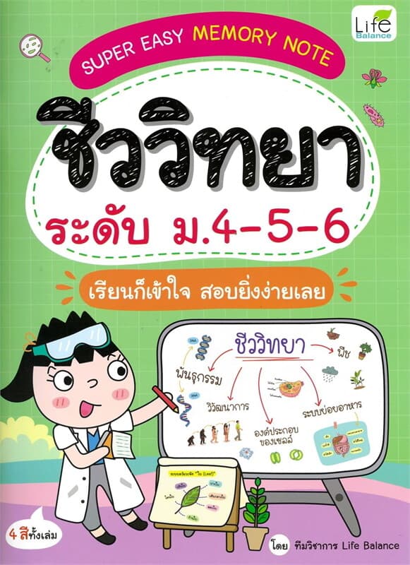 ปกหนังสือ Super Easy Memory Note ชีววิทยา ม.4-5-6