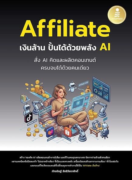 ปกหนังสือ Affiliate เงินล้าน ปั้นได้ด้วยพลัง AI