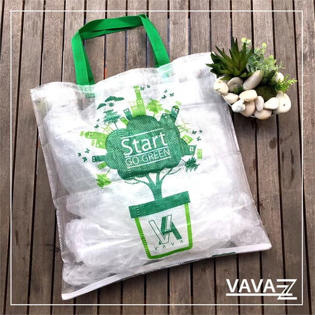 ปกหนังสือ Shopping Bag สีใส Start Go Green