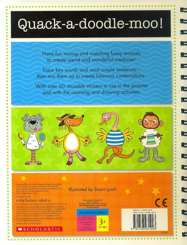 ปกหนังสือ "QUACK-A-DOODLE-MOO"