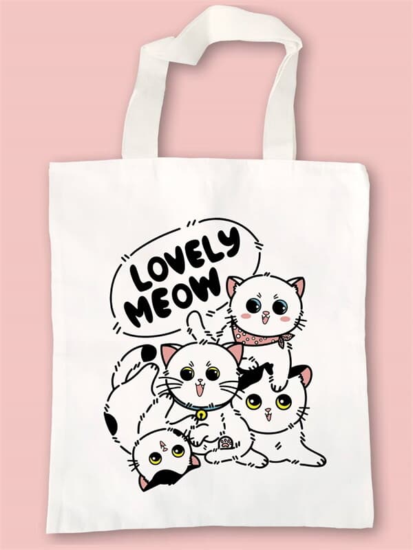ปกหนังสือ กระเป๋าผ้า Lovely Meow
