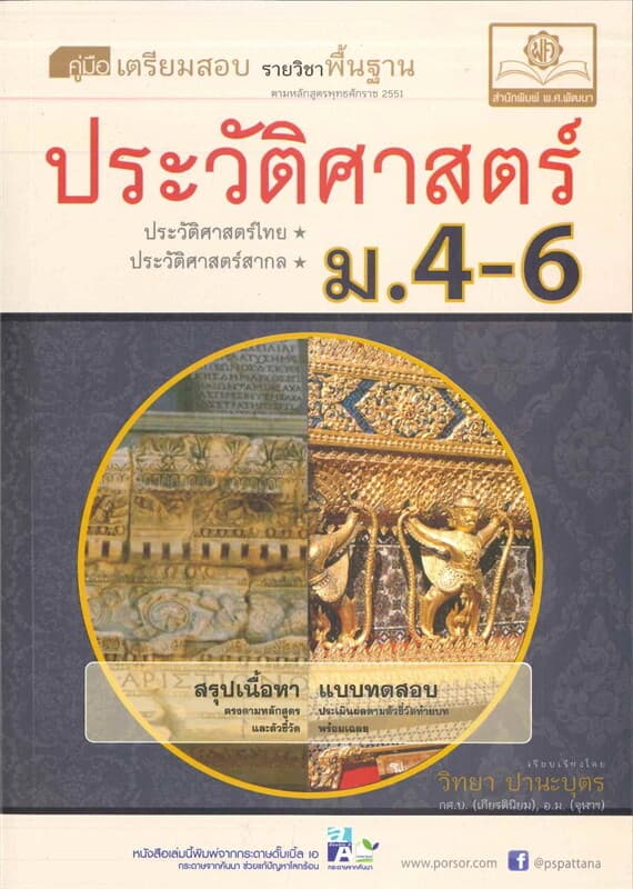 ปกหนังสือ คู่มือประวัติศาสตร์ ม 4-6