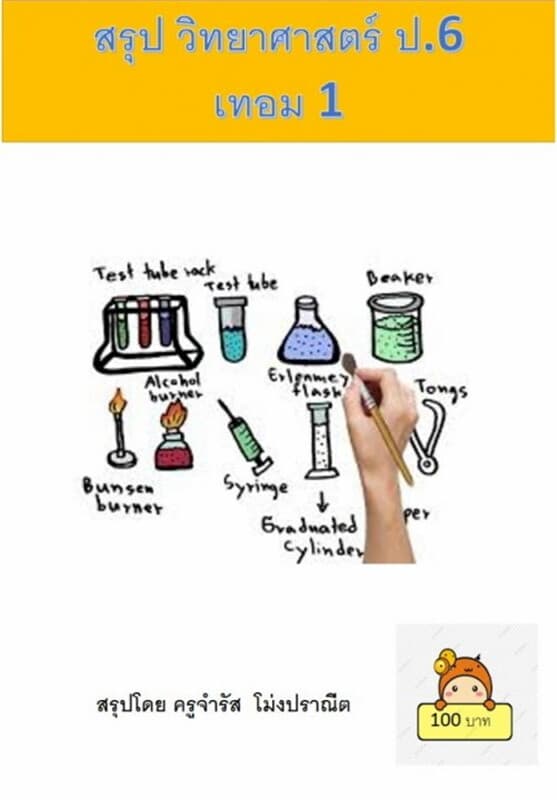 ปกหนังสือ สรุปวิทยาศาสตร์ ป.6 เทอม 1