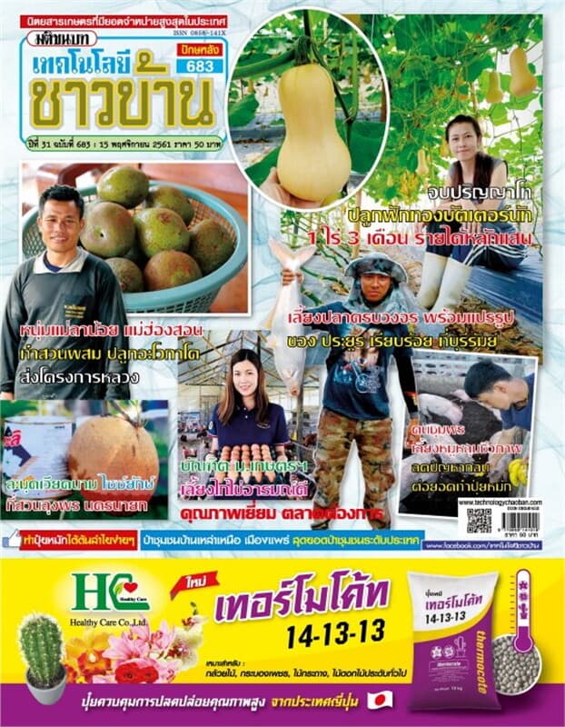 ปกหนังสือ เทคโนโลยีชาวบ้าน ฉบับที่ 683 ปักษ์หลัง พฤศจิกายน 2561