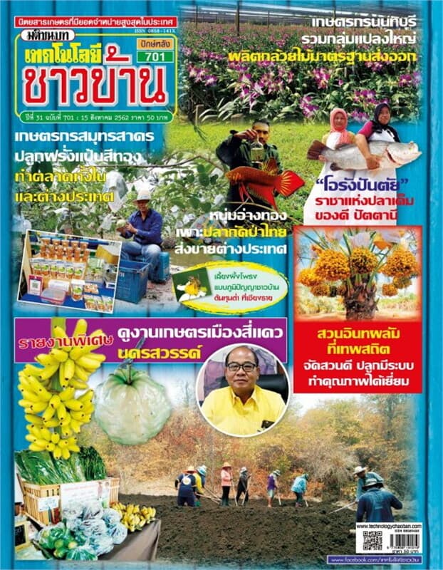 ปกหนังสือ เทคโนโลยีชาวบ้าน ฉบับที่ 701 ปักษ์หลัง สิงหาคม 2562