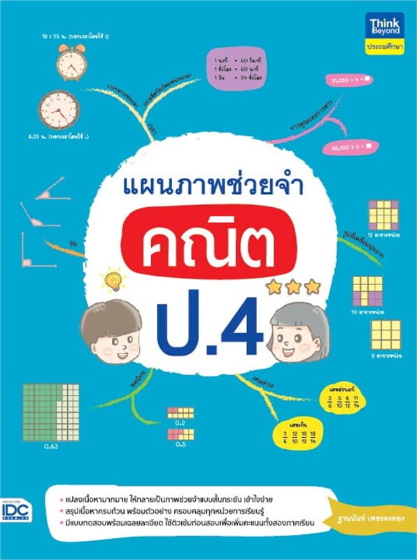 ปกหนังสือ แผนภาพช่วยจำ คณิต ป.4