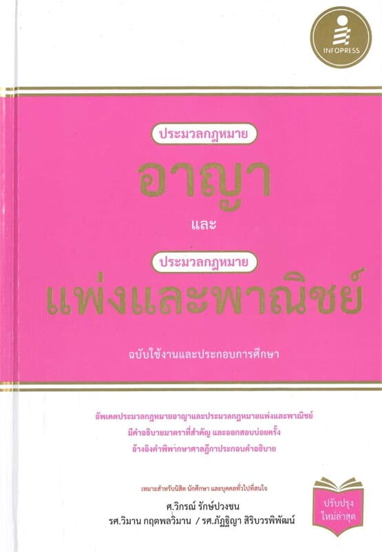 ปกหนังสือ ประมวลกฎหมายอาญา และประมวลกฎหมายแพ่งและพาณิชย์