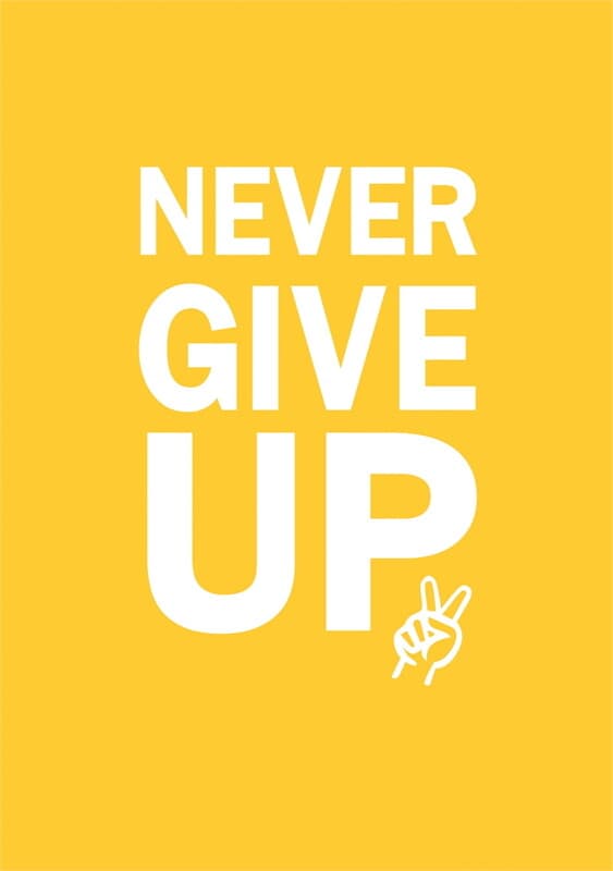 ปกหนังสือ สมุุดโน๊ต A5 Never give up