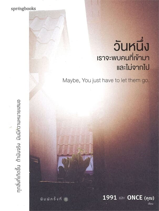 ปกหนังสือ วันหนึ่งเราจะพบคนที่เข้ามาและไม่จากไป