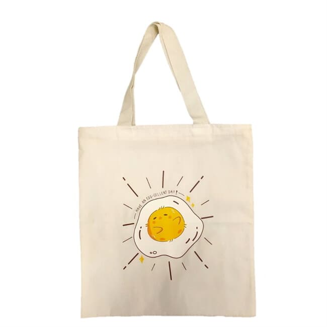 ปกหนังสือ กระเป๋าผ้า Egg cellent day