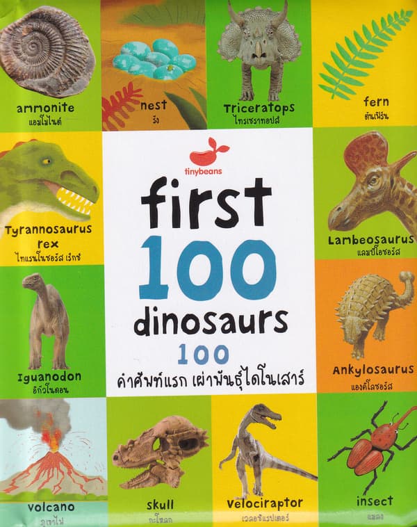 ปกหนังสือ FIRST 100 DINOSAURS : 100 คำศัพท์แรก เผ่าพันธุ์ไดโนเสาร์ (ปกแข็ง)