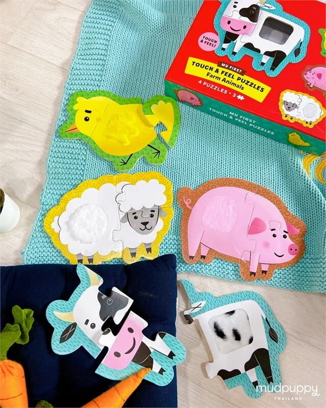 ปกหนังสือ MUDPUPPY FARM ANIMALS MY FIRST TOUCH&FEEL PUZZLES