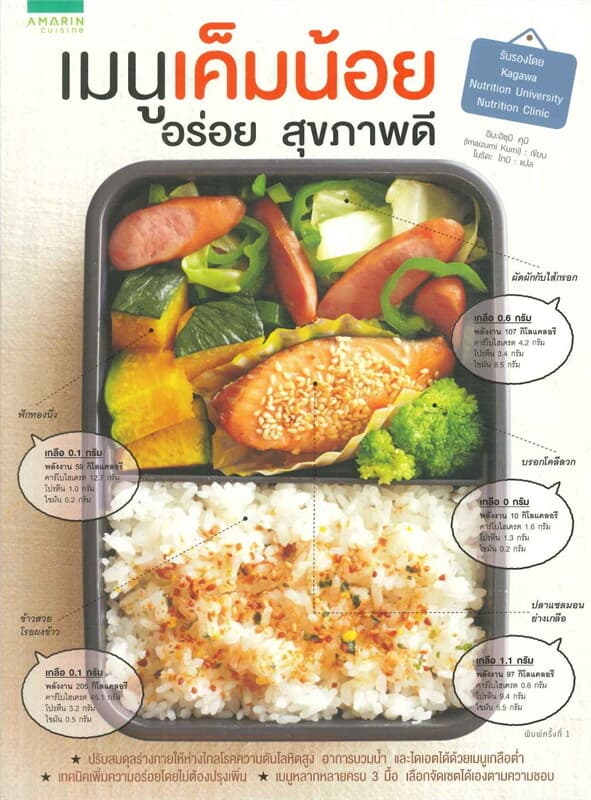 ปกหนังสือ เมนูเค็มน้อย อร่อย สุขภาพดี