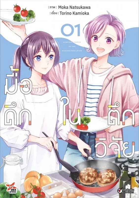 ปกหนังสือ มื้อดึกในตึกวิจัย เล่ม 1