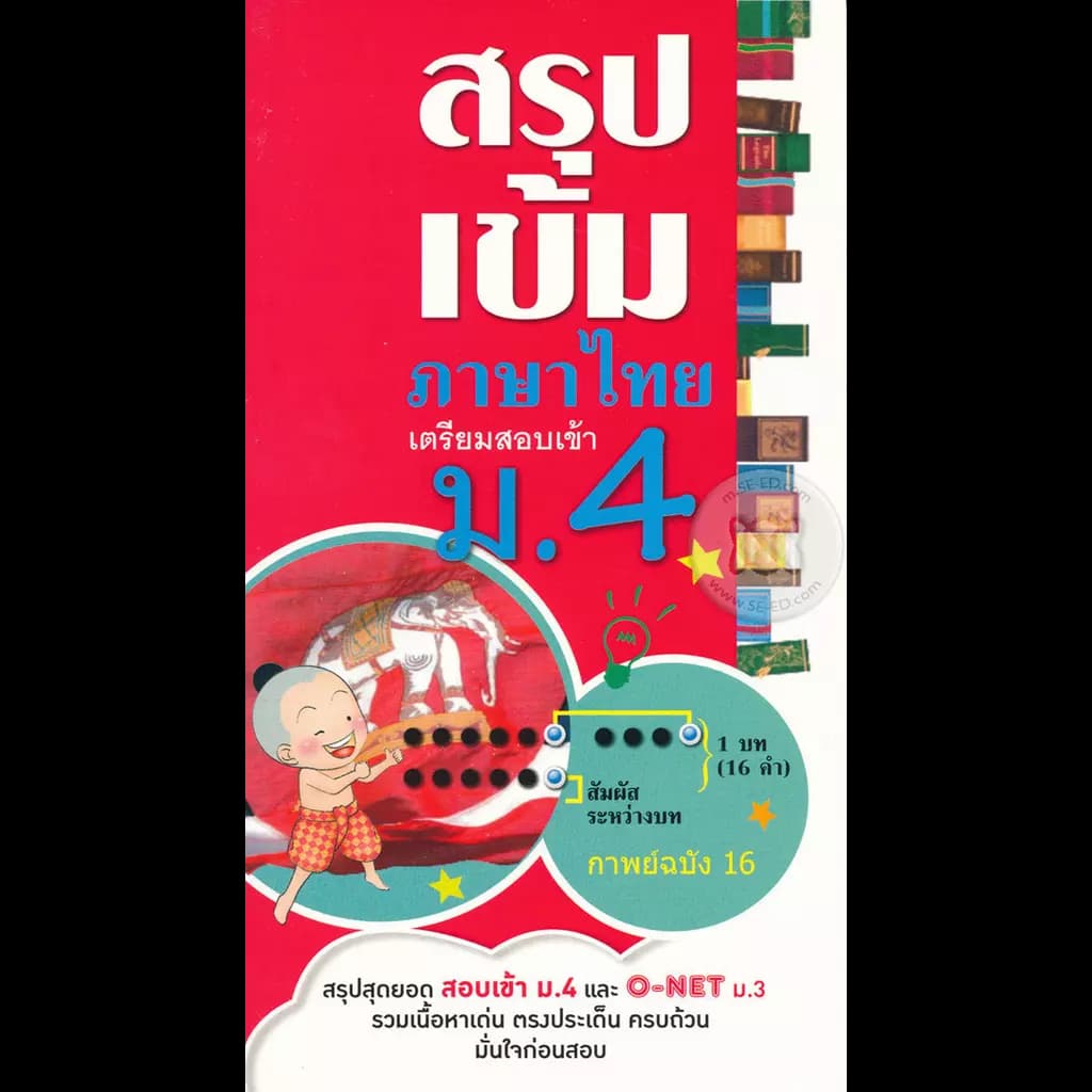 ปกหนังสือ สรุปเข้มตะลุยสอบเข้า ม.4 ภาษาไทย