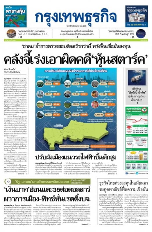 ปกหนังสือ หนังสือพิมพ์กรุงเทพธุรกิจ วันศุกร์ที่ 23 มิถุนายน พ.ศ. 2566